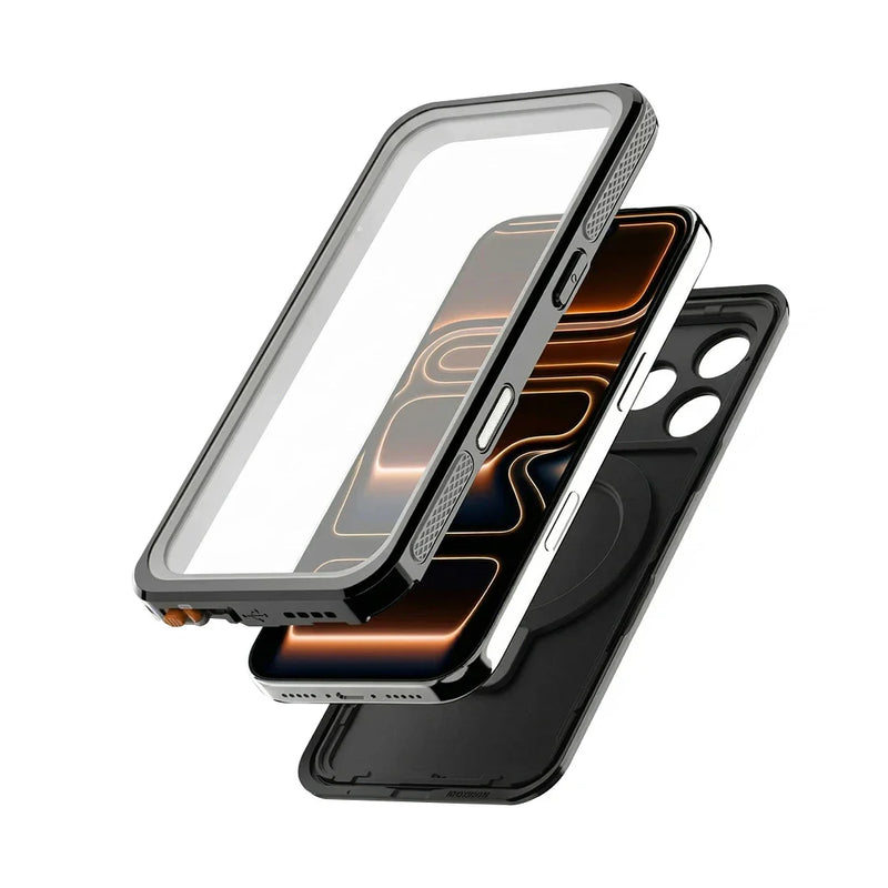 iPhone 17 Pro Max Full Body Waterproof Kickstand Case