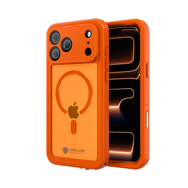 iPhone 17 Pro Max Full Body Waterproof Orange Case