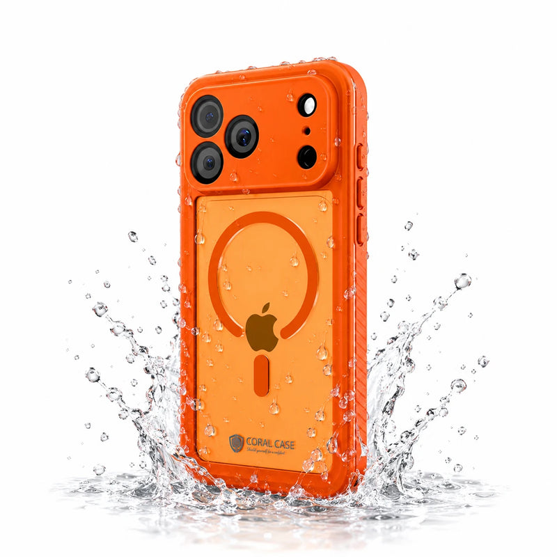 iPhone 17 Pro Max Full Body Waterproof Orange Case