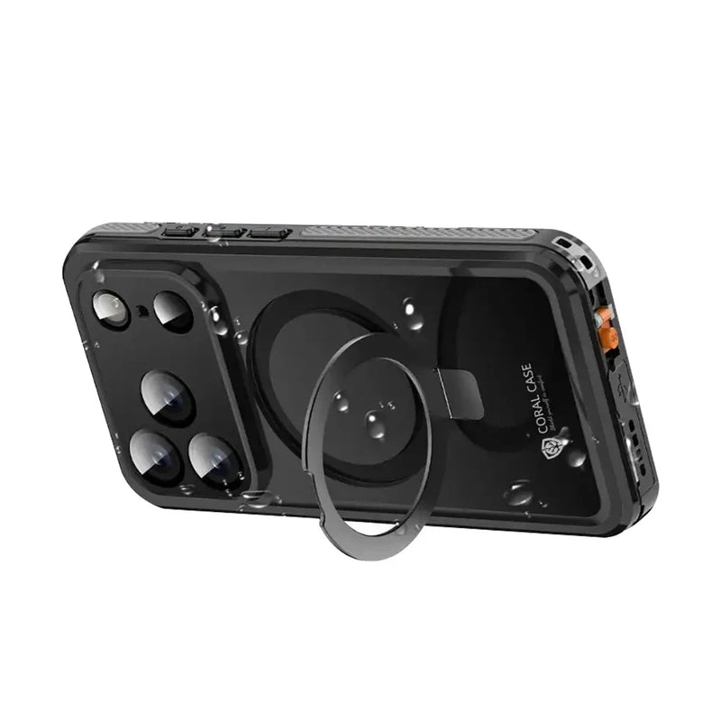 iPhone 17 Pro Max Full Body Waterproof Kickstand Case