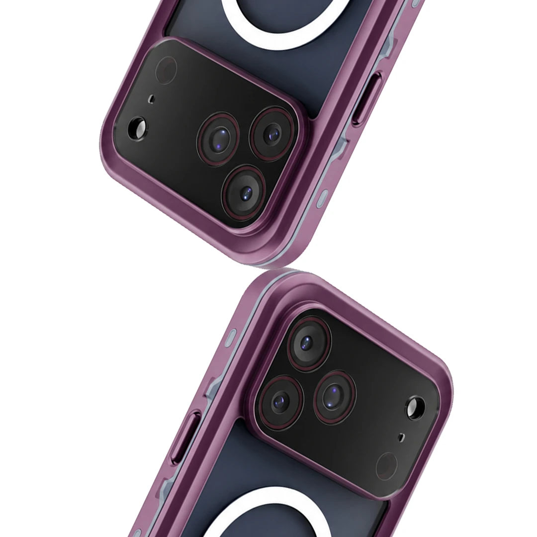 iPhone 17 Pro Max Full Body Waterproof Burgundy Case