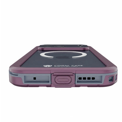 iPhone 17 Pro Max Full Body Waterproof Burgundy Case