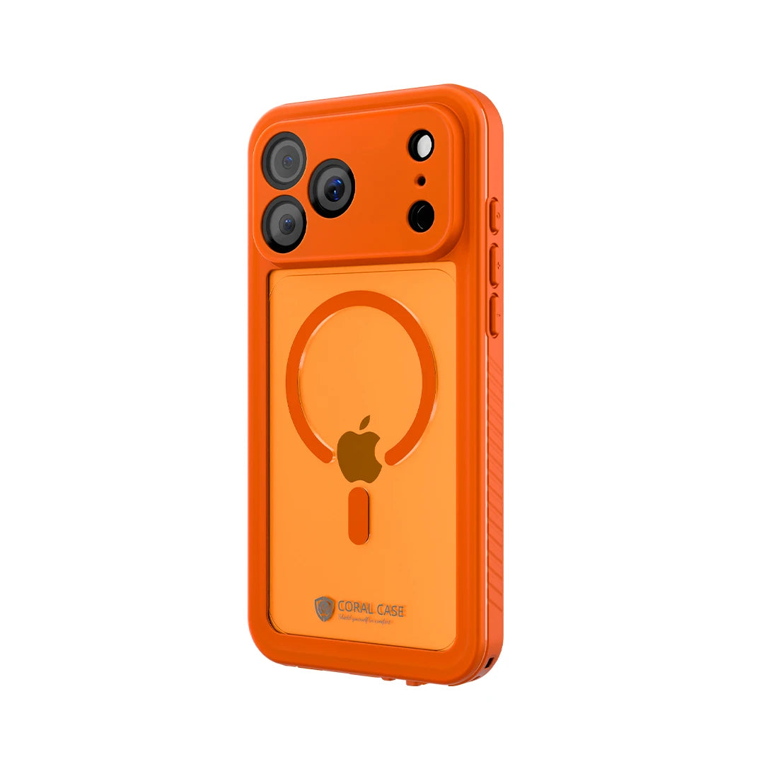 iPhone 17 Pro Full Body Waterproof Orange Case