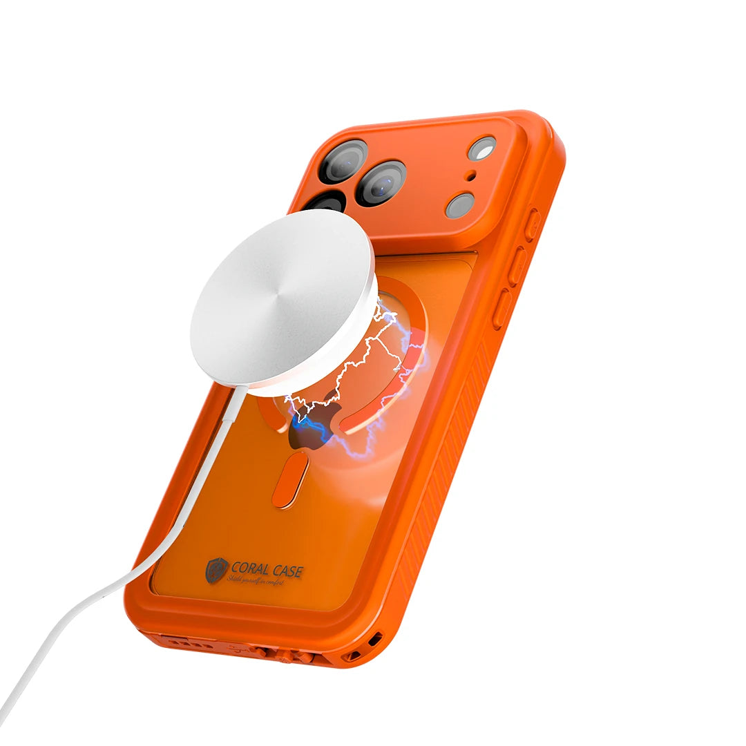 iPhone 17 Pro Full Body Waterproof Orange Case
