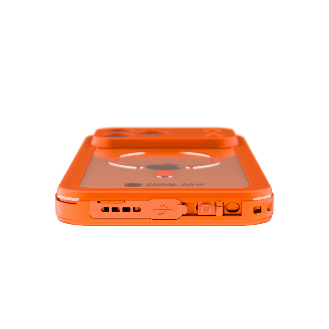 iPhone 17 Pro Max Full Body Waterproof Orange Case