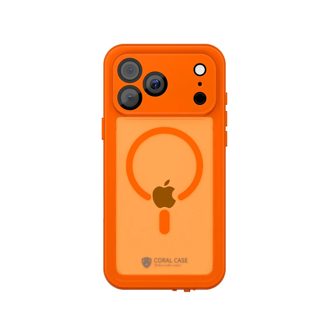 iPhone 17 Pro Max Full Body Waterproof Orange Case