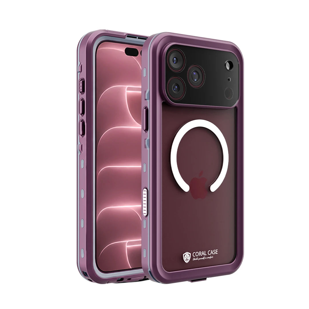 iPhone 18 Pro | Full Body Waterproof Burgundy Case
