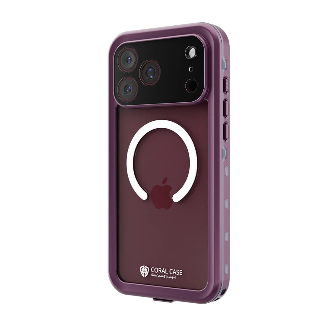 iPhone 18 Pro Max | Full Body Waterproof Burgundy Case