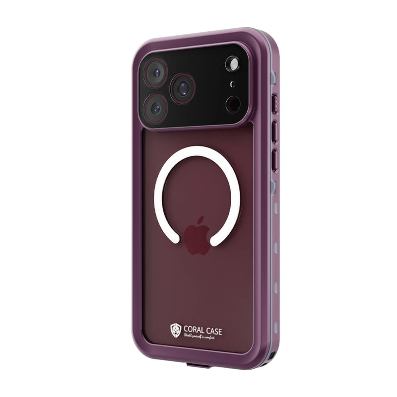 iPhone 18 Pro Max | Full Body Waterproof Burgundy Case