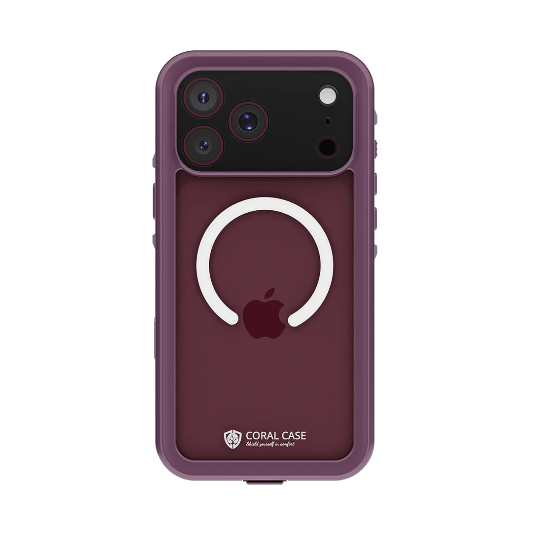 iPhone 18 Pro Max | Full Body Waterproof Burgundy Case