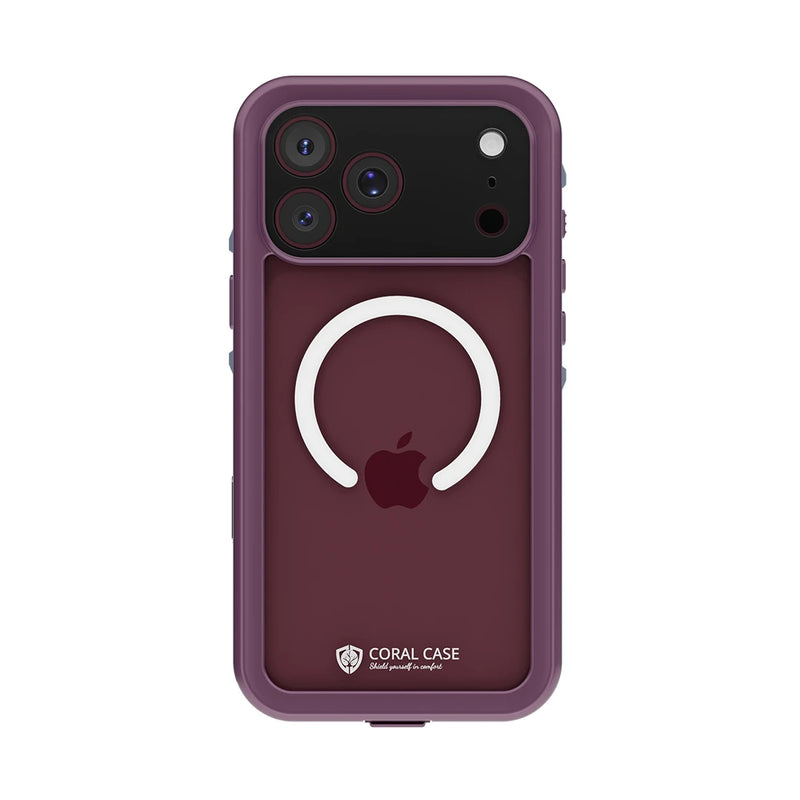 iPhone 18 Pro Max | Full Body Waterproof Burgundy Case