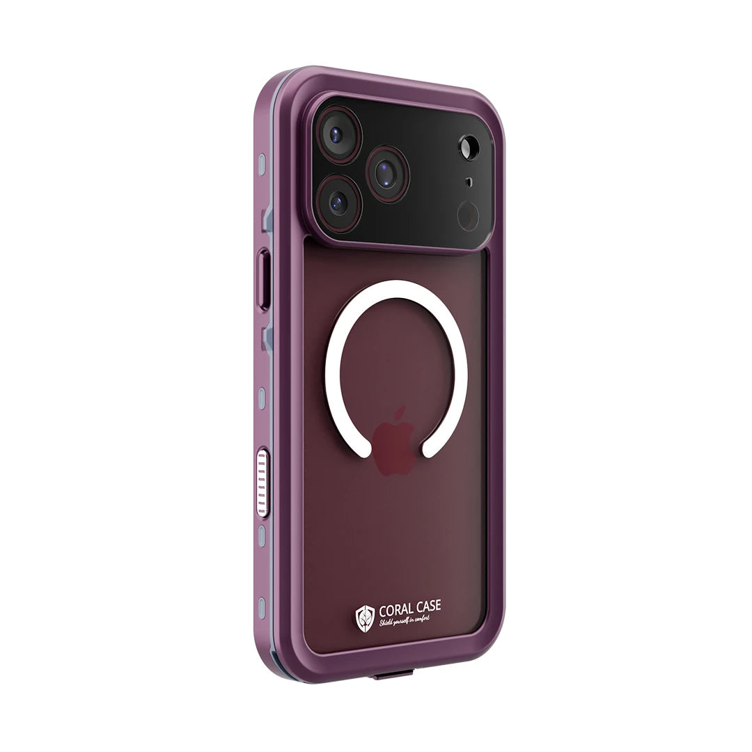 iPhone 18 Pro Max IP68 Waterproof Shockproof MagSafe Rugged Case – Burgundy