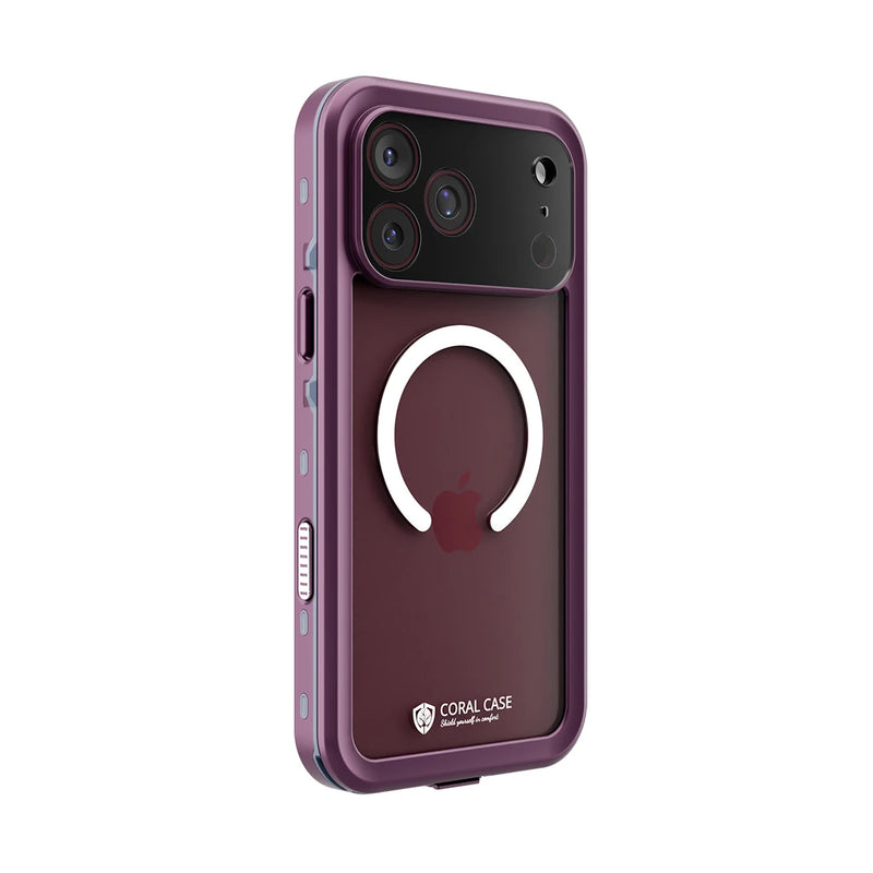 iPhone 18 Pro | Full Body Waterproof Burgundy Case