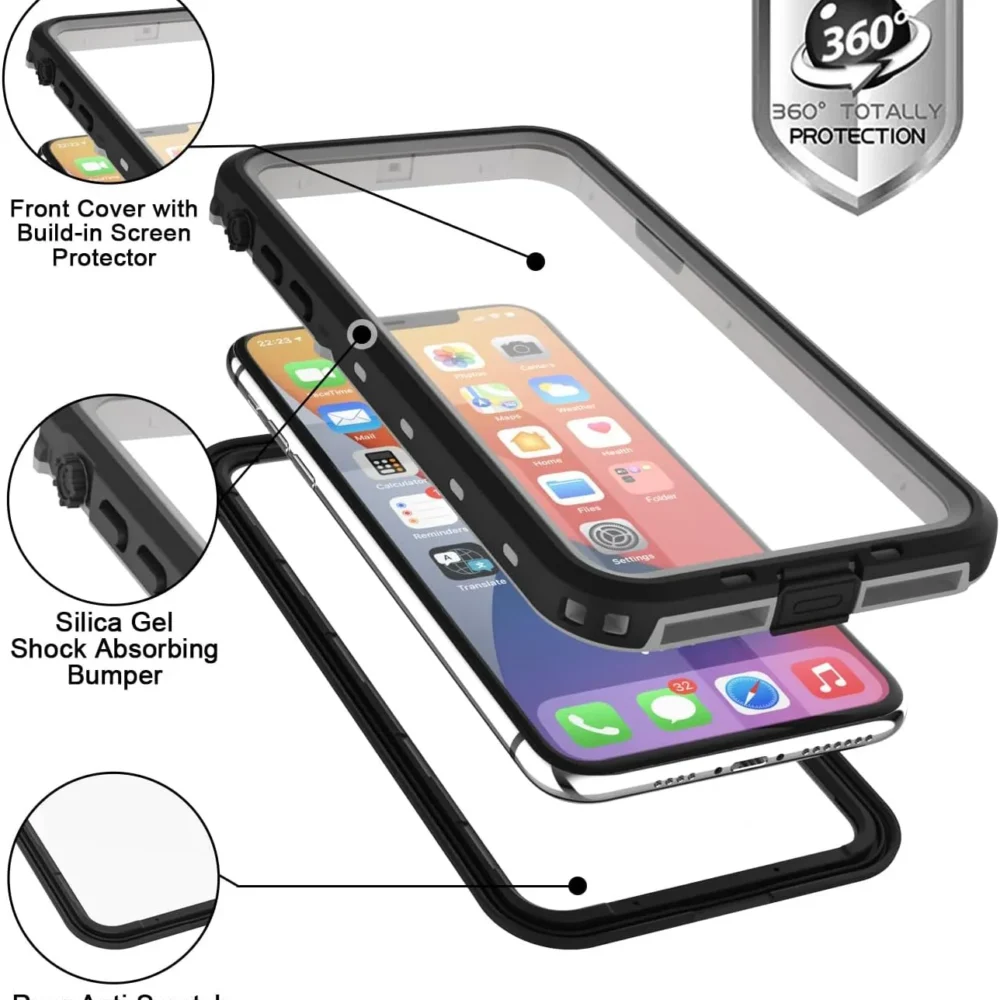 iPhone 11 Pro Waterproof Shockproof Dustproof Rugged Case - Front & Rear