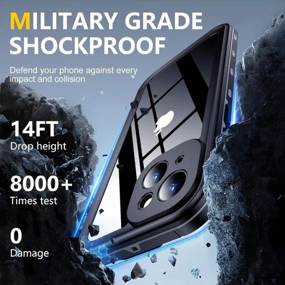 iPhone 13 Mini IP68 Waterproof Shockproof Dustproof Rugged Case-Military Grade