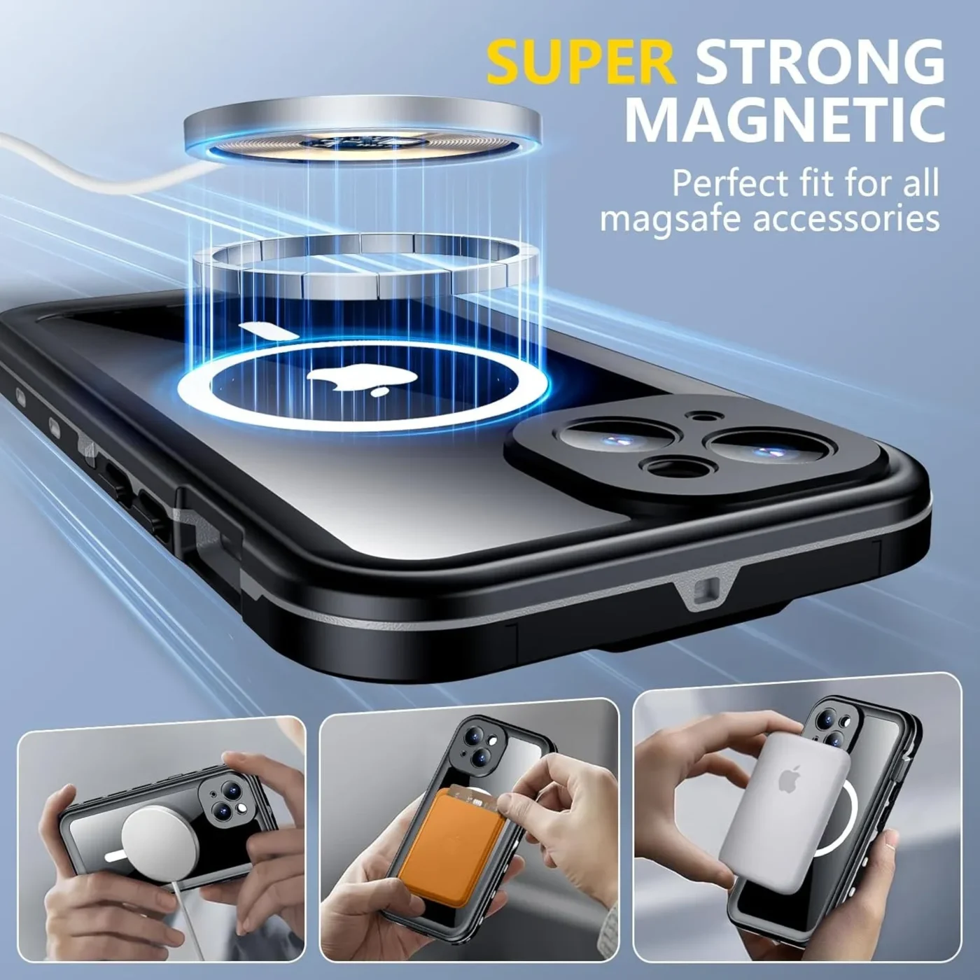 iPhone 15 Plus Waterproof Lifeproof wireless chirging support Case