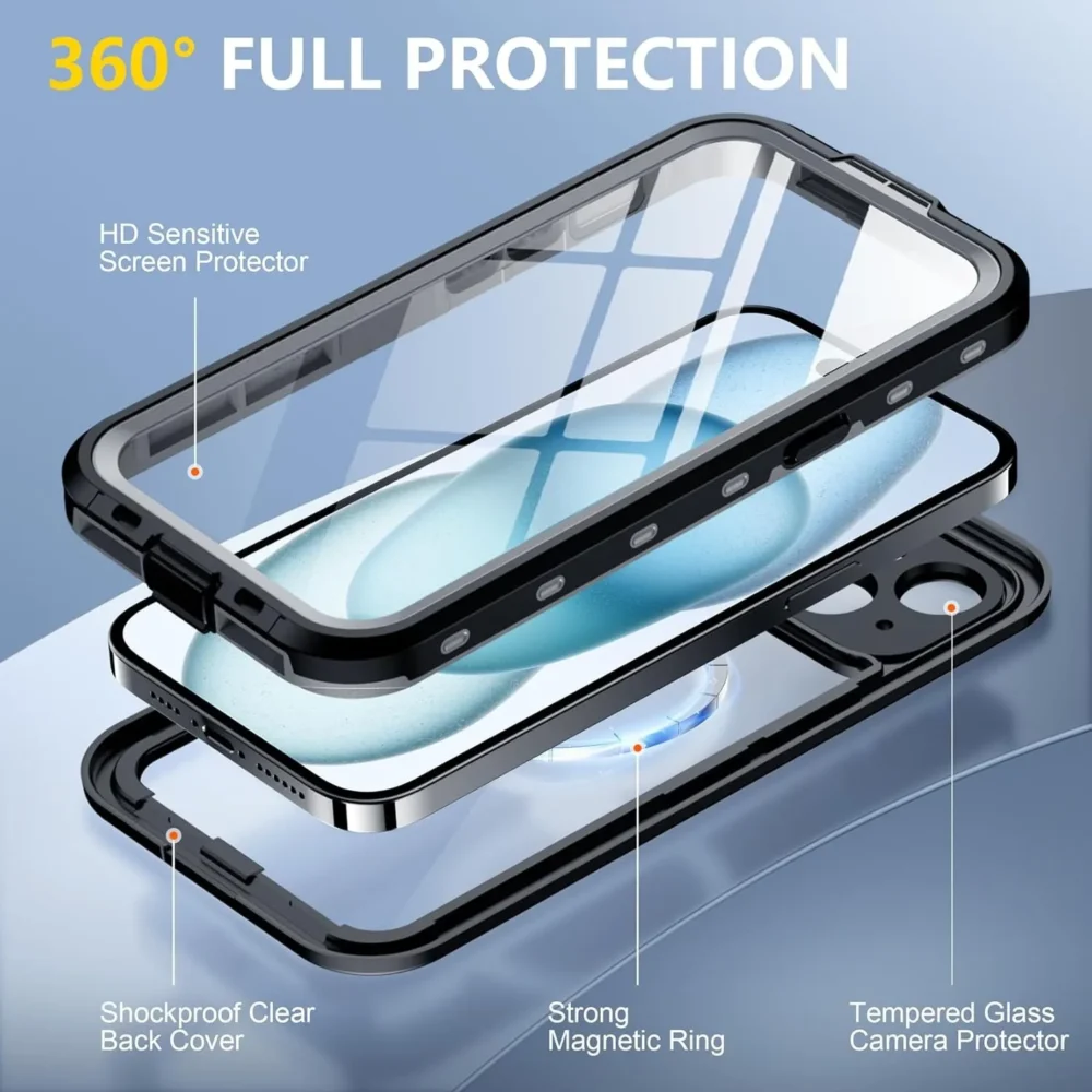 iPhone 15 Waterproof Full-body protection case