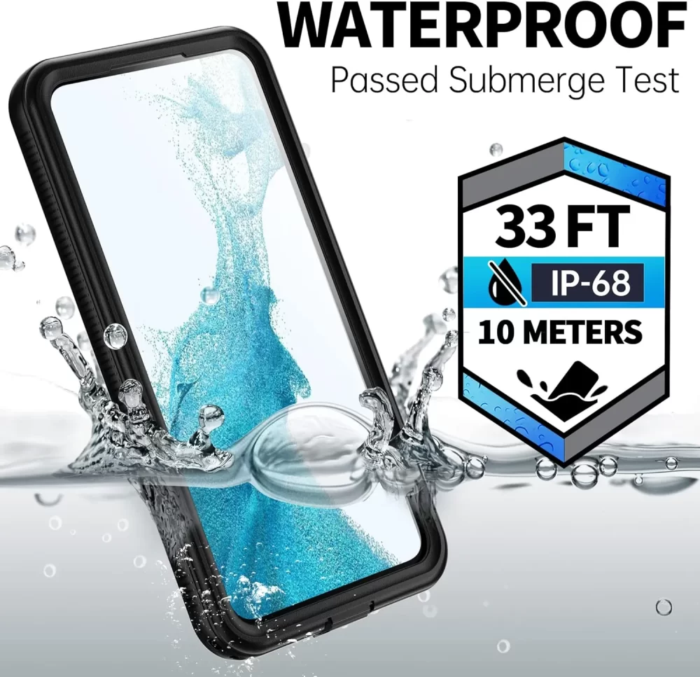 Coral Case Samsung S22 - IP68 Waterproof, Shockproof, Dustproof, Drop-proof, Wireless Magnetic High-Quality Phone Case with HD Build-in Screen & Camera Protector