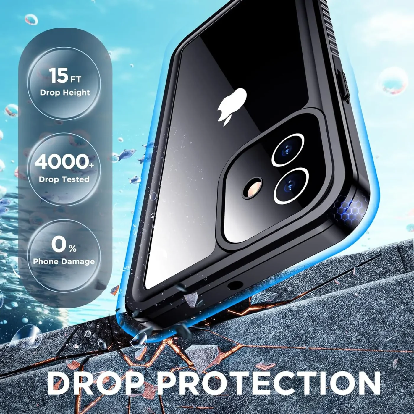 iPhone 12 Mini Full Body Waterproof Shockproof Lifeproof Case Dropprotection