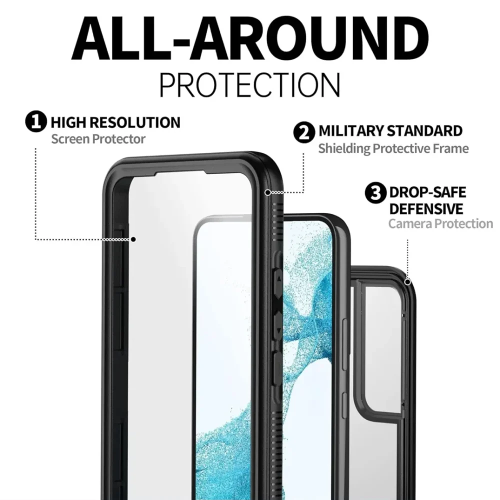 Samsung S22 IP68 Waterproof Phone Case With All Around Protection