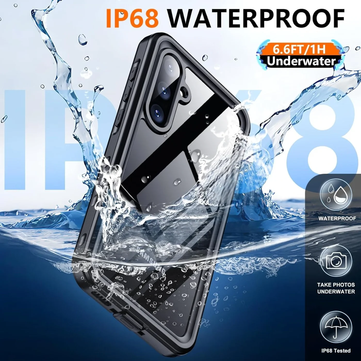 Samsung A55 IP68 Waterproof Lifeproof Case Water test