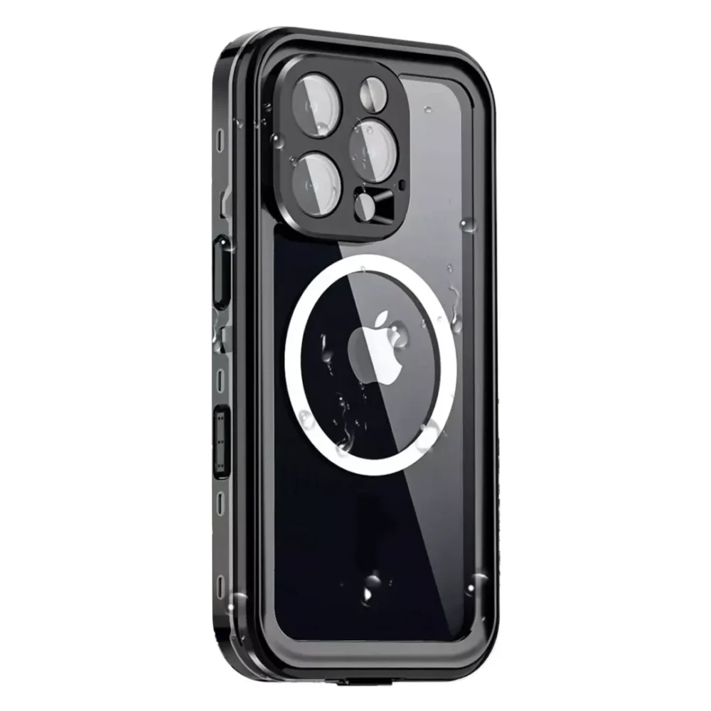 iPhone 16 Pro IP68 Waterproof, Shockproof, Dustproof, Magnetic Charging case - rear view