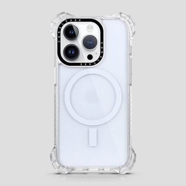 iPhone 13 Pro Transparent White Bounce Case MagSafe Compatible 7.5M Shockproof - Rear View