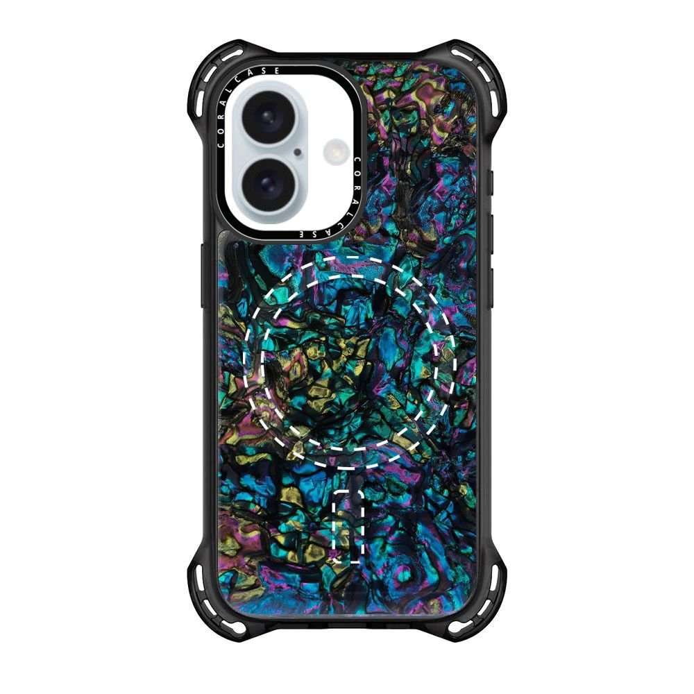 iPhone 16 Abalone Shell MagSafe Compatible 7.5M Shockproof Dropproof case - rear view Full