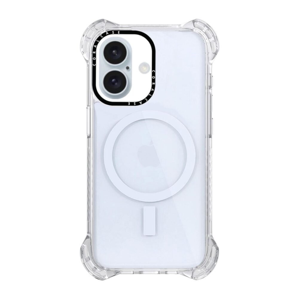 iPhone 16 Plus Transparent White Bounce Case MagSafe Compatible