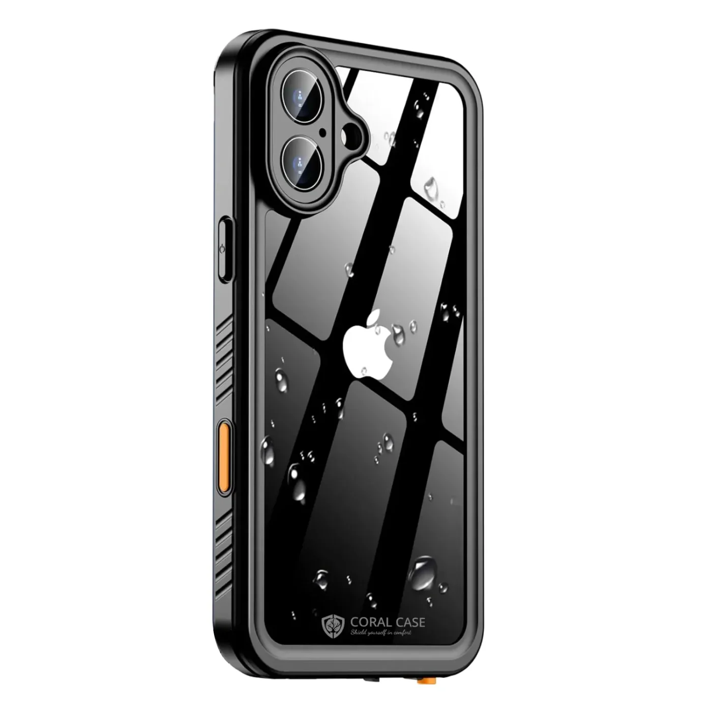 iPhone 16 Plus Waterproof Full body lifeproof clear Case - rear View