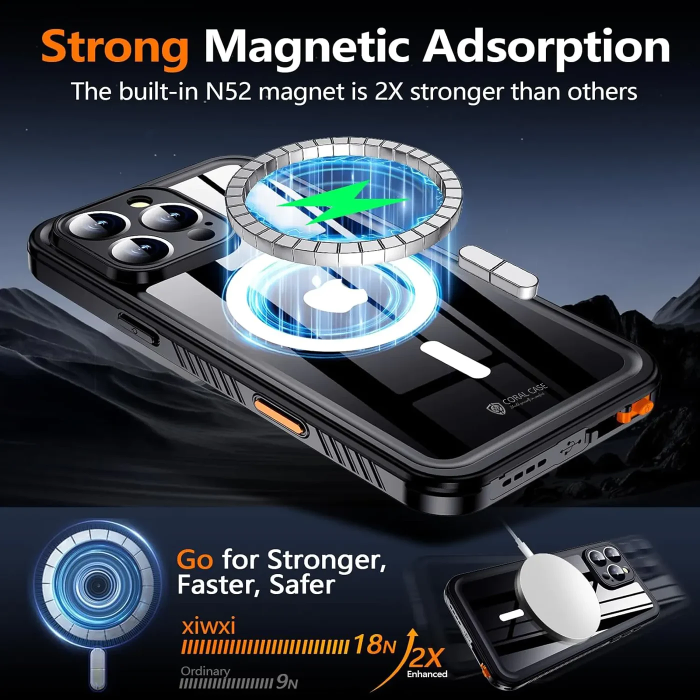 iPhone 16 Pro Waterproof Lifeproof Shockproof Dustproof MagSafe Strong magnetic Case