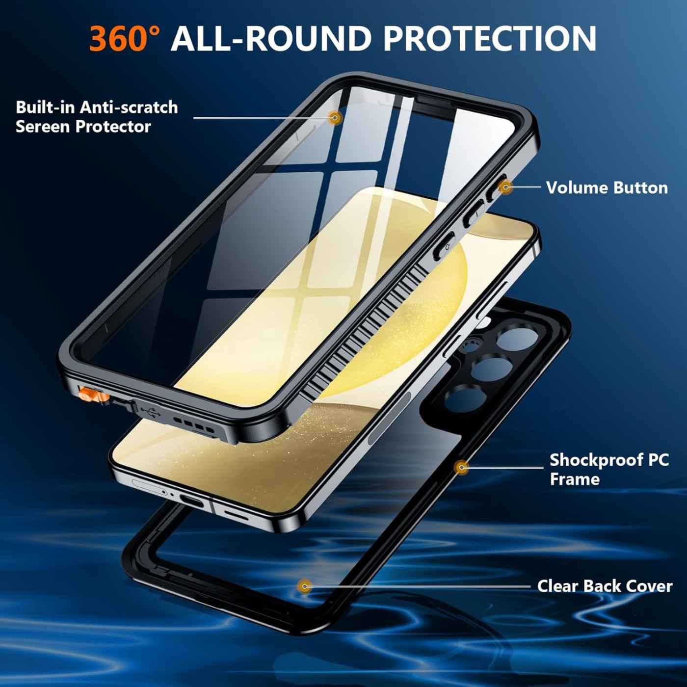 Samsung S25 Plus Waterproof Lifeproof Dustproof Magsafe case 360 Degree All round protection